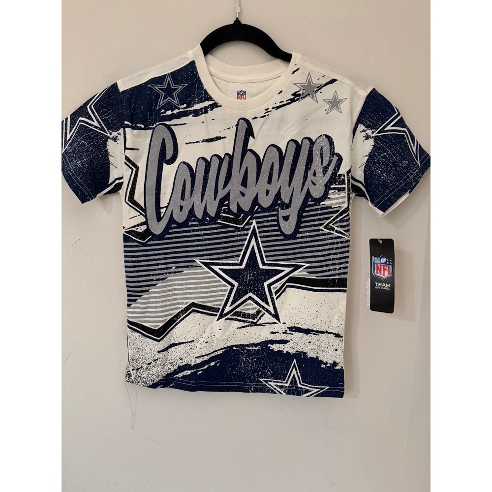 Kids NFL Dallas Cowboys Make Noise SS T-Shirt- Size Small (8)-NWT